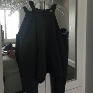 cold shoulder long sleeve sweatshirt